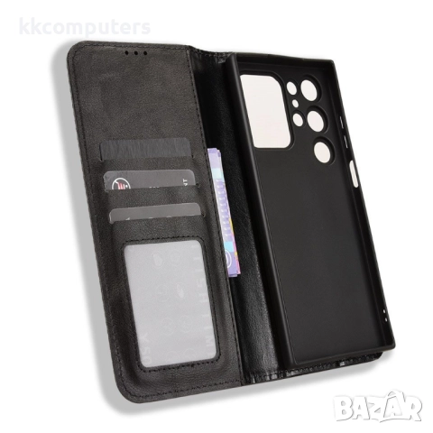 Калъф с протектор за Oukitel C62 / C62 Pro – кожен портфейл калъф с ретро текстура и стойка, 4 цвята, снимка 6 - Калъфи, кейсове - 52549457