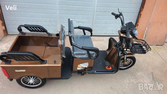 Електрическа триколка карго лукс двуместна, снимка 14 - Мотоциклети и мототехника - 44506188