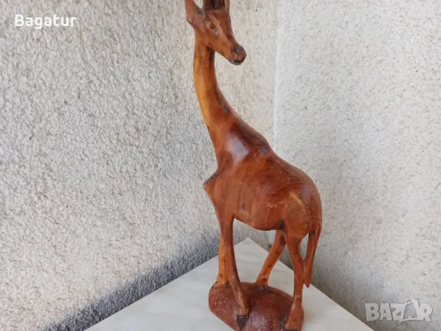 Жираф,Африка,дърворезба,фигура,махагон,, снимка 1