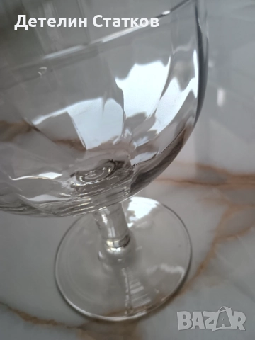 Елегантен комплект стъклени купе чаши 2 бр, снимка 3 - Чаши - 52431397