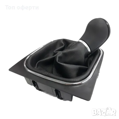 Топка за скоростен лост с маншон съвместима с VW Golf VVI 03-12 с 6 скорости - черна, снимка 2 - Аксесоари и консумативи - 48708831