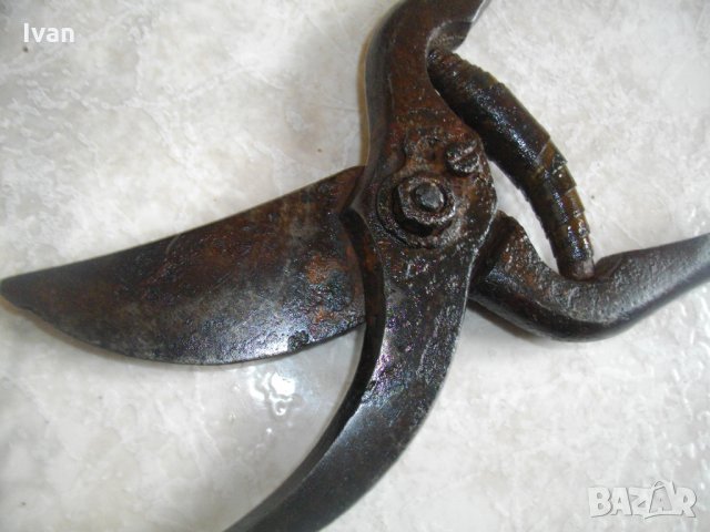 Стара Немска Лозарска-Овощарска Ножица-Ръчно Кована-Ретро-Винтидж, снимка 12 - Други инструменти - 34447821