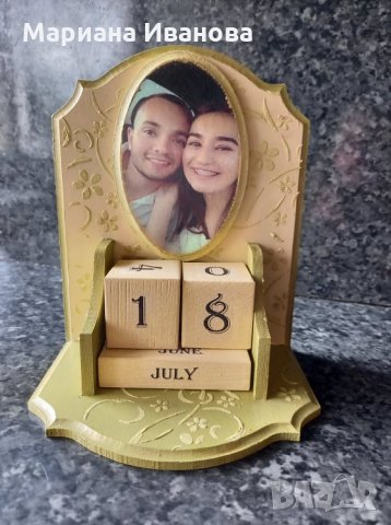 дървен календар със снимка и послание, снимка 9 - Декорация за дома - 15374145