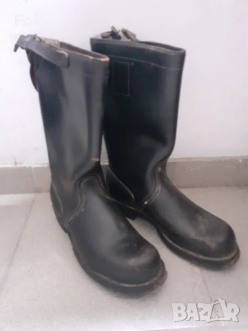 Стари немски военни кожени бойни ботуши униформа Германия, снимка 2 - Антикварни и старинни предмети - 53904631