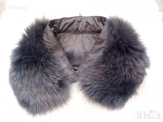 Яка лисица естествен косъм цвят мока, снимка 3 - Шалове - 34341953