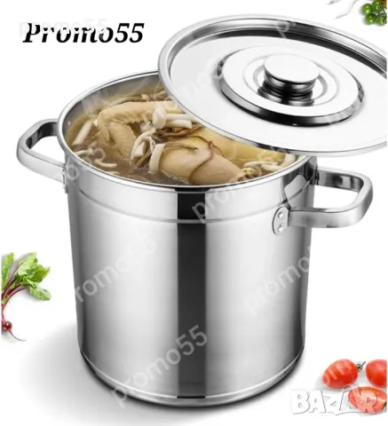 Казан неръждаема стомана от 30л/50л/100л/130л/160л Казани с двойно подсилено дъно 2,5мм, снимка 3 - Прибори за хранене, готвене и сервиране - 49328002