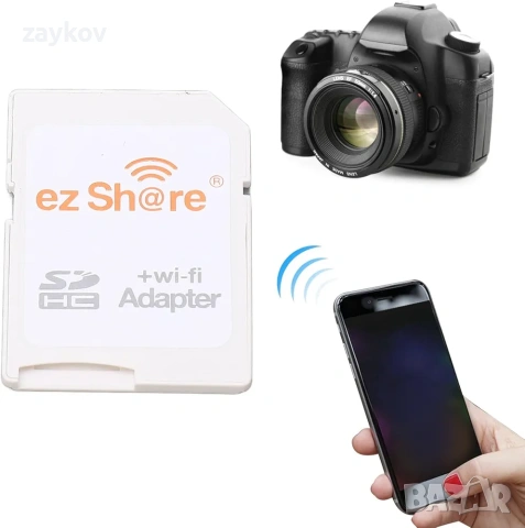 WiFi SD адаптер, WiFi адаптер за SD карта, WiFi адаптер от TF към SD карта, безжично предаване, снимка 6 - Друга електроника - 54308575
