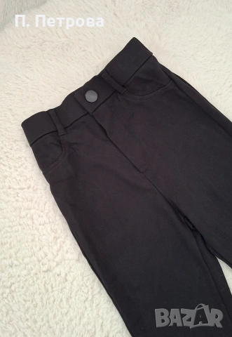 дамски черен панталон с висока талия
