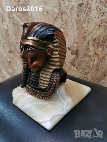 Бронзова статуетка на Египетски фараон , снимка 3 - Статуетки - 31659410