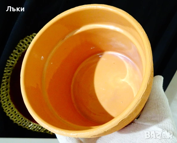 Немска керамична саксия,кашпа Leni Collection Wasserdicht, снимка 4 - Саксии и кашпи - 54045382