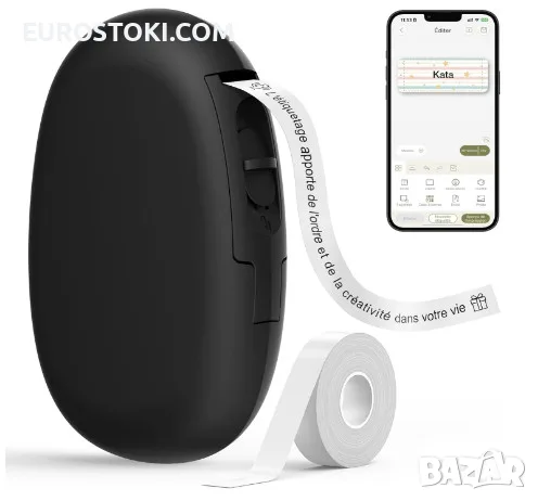 Мини принтер за етикети SUPVAN E10, лентов етикетен принтер, преносим Bluetooth принтер за етикети