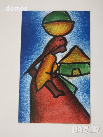  Жените/Мъжете на Африка-картина маслени бои, снимка 2 - Картини - 32101475