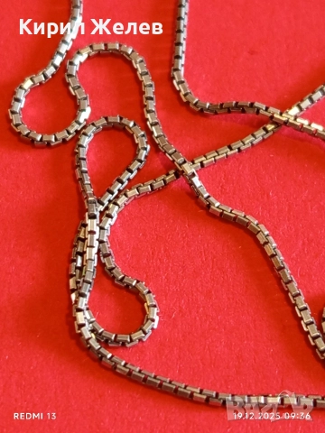 Сребърна верижка плетка box chain нежно стилно бижу 52415, снимка 2 - Колиета, медальони, синджири - 52844920