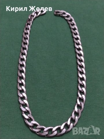 Сребриста верижка ланец,колие дължина от край до край 40см. много красив дизайн 37398, снимка 4 - Колиета, медальони, синджири - 40425961