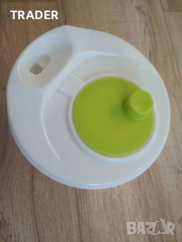 Ръчен миксер за салата - пластмасов - 4.4 л. купа панер, снимка 3 - Форми - 38468782