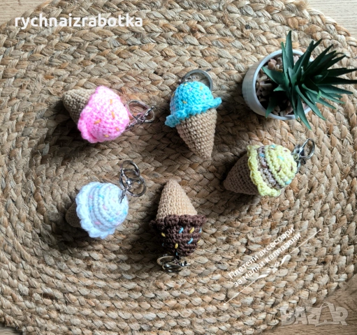 Ключодържател/украшение за чанта Сладолед, снимка 2 - Други - 40732202