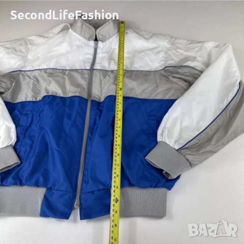 Dunbrooke Pla-Jac мъжко яке винтидж бяло синьо сиво размер M, произведено в САЩ, снимка 4 - Якета - 52496270