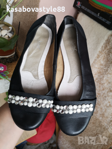 Балерини Rieker 37.5 н. Естествена кожа , снимка 3 - Дамски ежедневни обувки - 36380899