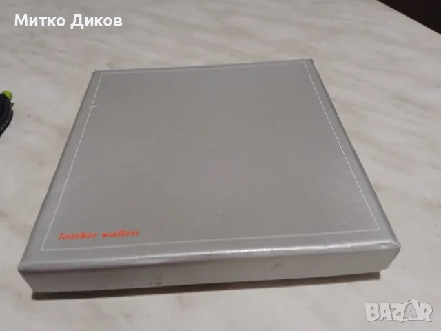 кард холдер калъвче за банкноти карти документ марково на Арт ново в кутия 100 х 95 мм естест.кожав