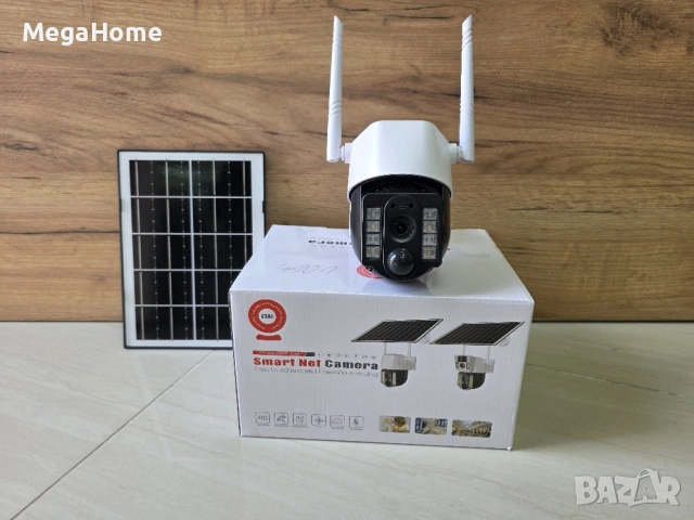 Автономна Соларна 4G Камера V380Pro за наблюдение, WIFI, HD, SIM