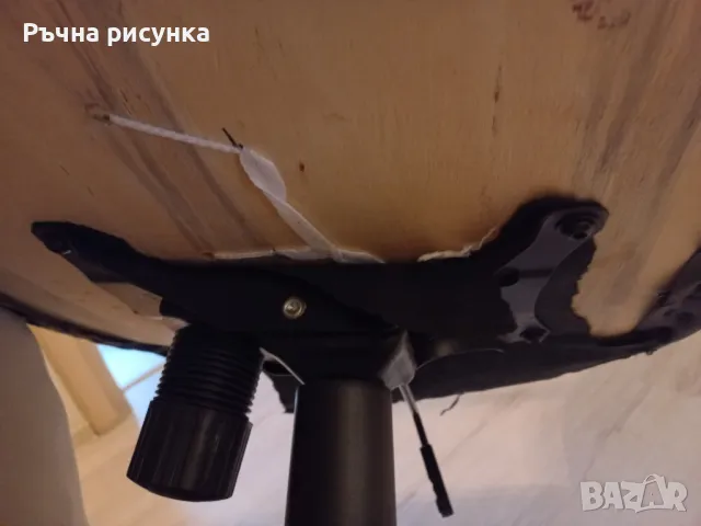 Кожен офис стол,добро състояние, снимка 3 - Столове - 49554338