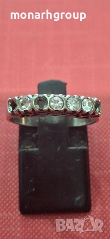 Сребърен пръстен / липсват камъчета/