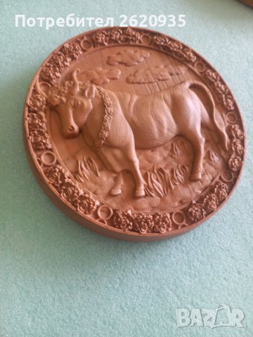 Дърворезба. ЗОДИЯ  ТЕЛЕЦ , снимка 2 - Пана - 39946531