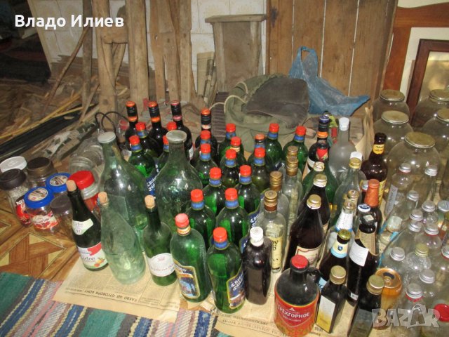 Бутилки с винтови и пластмасови капачки и с тапи разнообразни в отлично състояние, снимка 7 - Буркани, бутилки и капачки - 34413748