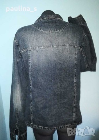 Брандово дънково яке с цип "Vigaz's"® / голям размер , снимка 5 - Якета - 30332451
