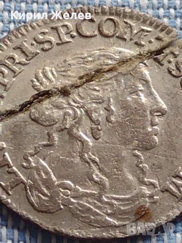 Сребърна монета 1666г. Луйджино Тосароло рядка за КОЛЕКЦИОНЕРИ 23924, снимка 2 - Нумизматика и бонистика - 42887508