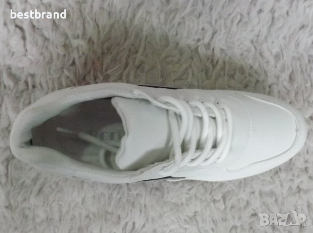 Обувки, скрита платформа, бели, код 274/ББ2/35, снимка 4 - Дамски ежедневни обувки - 39456354
