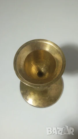 Малък месингов свещник, снимка 3 - Декорация за дома - 51276682