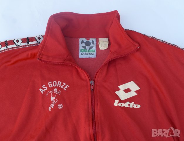 Lotto Calcio Italia червено горнище на анцуг, снимка 3 - Спортни дрехи, екипи - 29395597