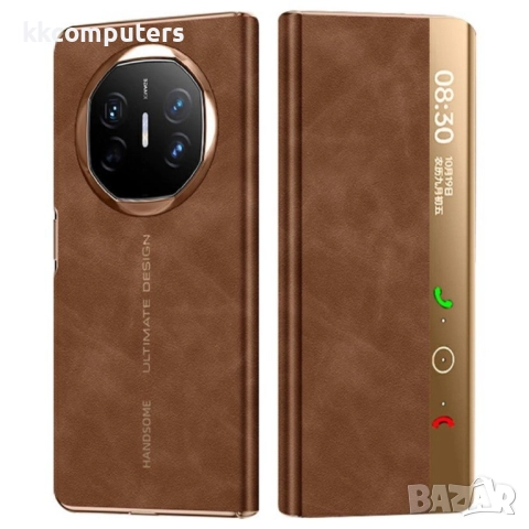 Huawei Mate X6 View Window / Auto Wake Up Кожен Калъф и Протектор, снимка 10 - Калъфи, кейсове - 51955244