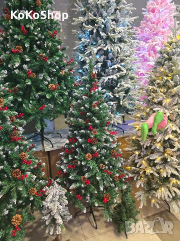 Елха с шишарки и плодове/изкуствена елха/Коледна елха, снимка 4 - Декорация за дома - 52300689