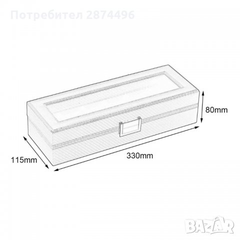 2166 Карбонова кутия за 6 броя часовници, снимка 8 - Други - 30895627