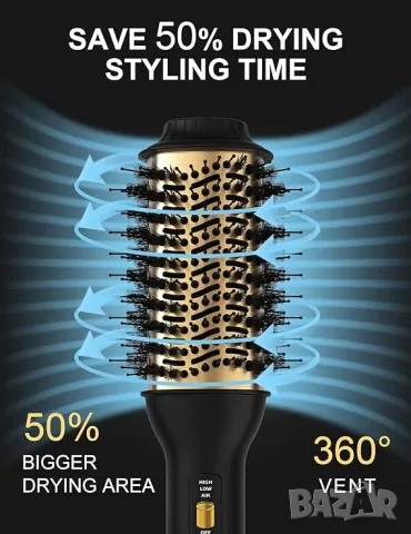 LANDOT Четка сешоар за сушене, обем и изправяне на косата., снимка 3 - Сешоари - 47548471