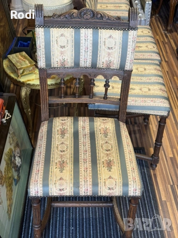 красив ретро комплект от 6 баварски стола, снимка 3 - Антикварни и старинни предмети - 54180870