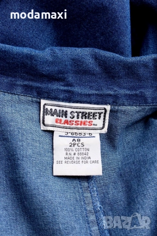 3XL+ Нова дънкова риза/ сако Main Street , снимка 8 - Сака - 52795324