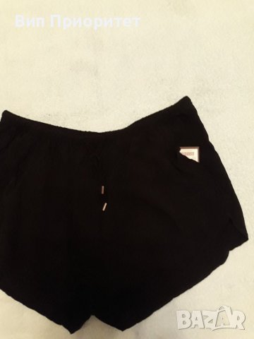 Къс H&M черен панталон биопамук с регулируемо престягане на кръста, двустранни джобове, снимка 9 - Къси панталони и бермуди - 37476541