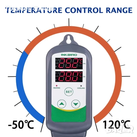 Inkbird ITC-308 Цифров контролер за температура с сензор – 230V, снимка 2 - Друга електроника - 54126348