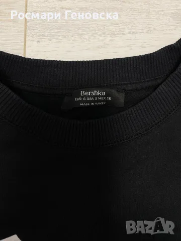 Bershka oversized тениска/рокля, размер S, черна, снимка 4 - Тениски - 56046915