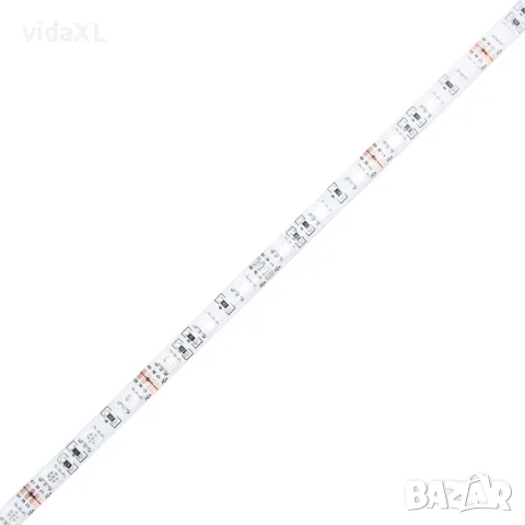 vidaXL Нощно шкафче с LED осветление, бяло, инженерно дърво, снимка 9 - Шкафове - 56148199