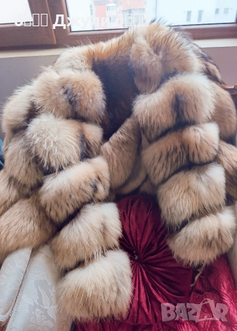 Палто с естествен косъм от сребърна лисица, снимка 13 - Палта, манта - 52690644