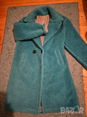 тюркоазено палто, снимка 3 - Палта, манта - 48682514
