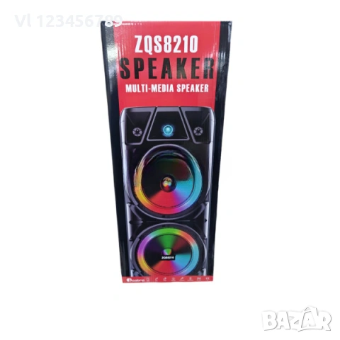 Акумулаторна Bt караоке колонка ZQS-8210 2x8” 4800mAh редакция