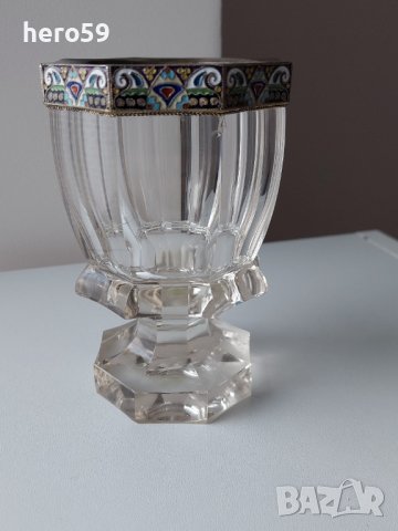 Стара Руска чаша с емайл-сребро 88/сребърна сребърни сребърно,злато/, снимка 5 - Антикварни и старинни предмети - 40112071