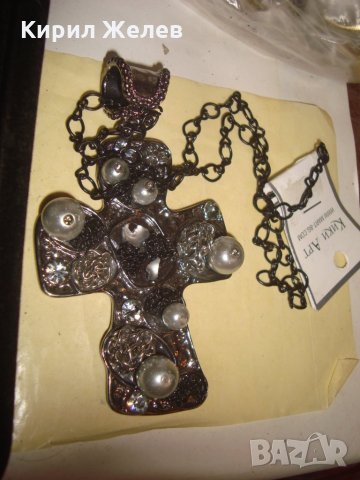ГОЛЯМ МОДЕН АРТ КРЪСТ с ЕТИКЕТ 24300, снимка 3 - Колиета, медальони, синджири - 33876195