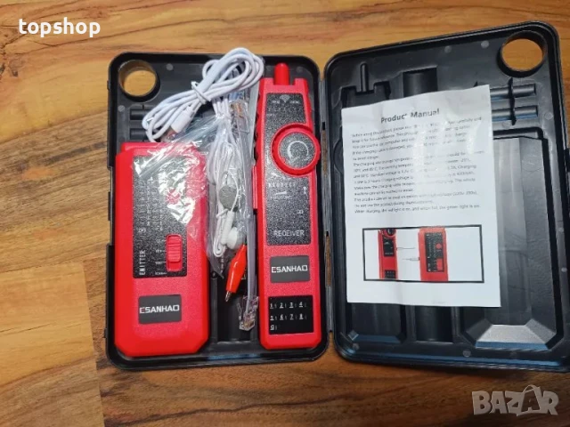 Тестер за мрежови, LAN и телефонни кабели и за отворена верига + батерии U568