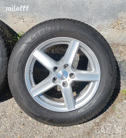 Лети джанти Dezent 5x108 16" с зимни гуми Goodyear dot 3925 215/60/16, снимка 2 - Гуми и джанти - 55988903